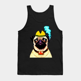 Pug with hat Tank Top